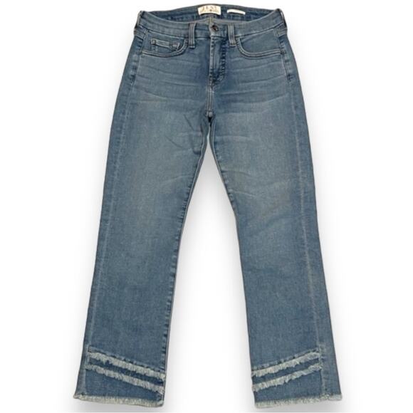 Jen7 by 7 For All Mankind Women's Straight Leg Fray Hem Ankle Jeans, Size 2 - Picture 1 of 7